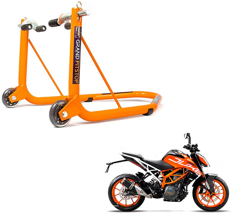 GrandPitstop Front Paddock Stand with Swing Arm Rest for KTM 390 Bike Storage Stand(Floor Mount)