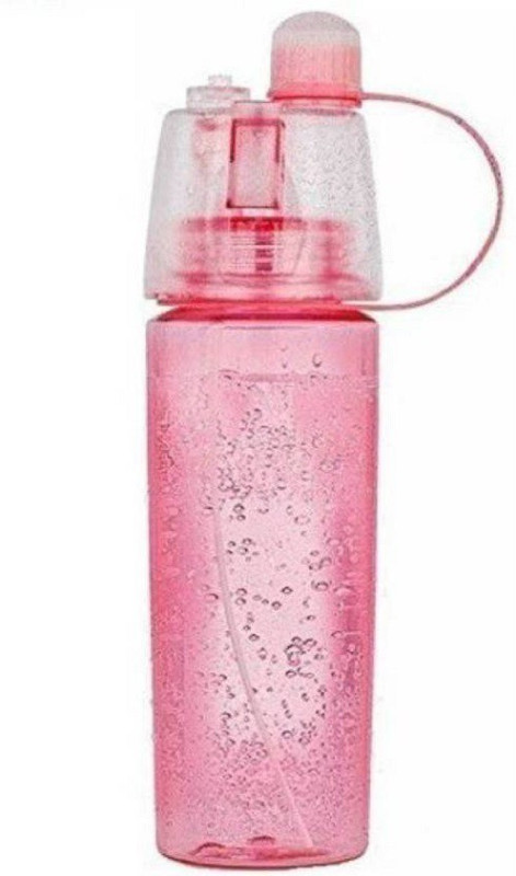 hxs Spray Mist Squeeze Protable Water Bottle 600 ml Sipper (Pack of 1) 600 ml Bottle(Pack of 1, Multicolor)