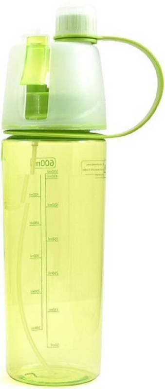 hxs Spray Mist Squeeze Protable Water Bottle 600 ml Sipper (Pack of 1) 600 ml Bottle(Pack of 1, Multicolor)