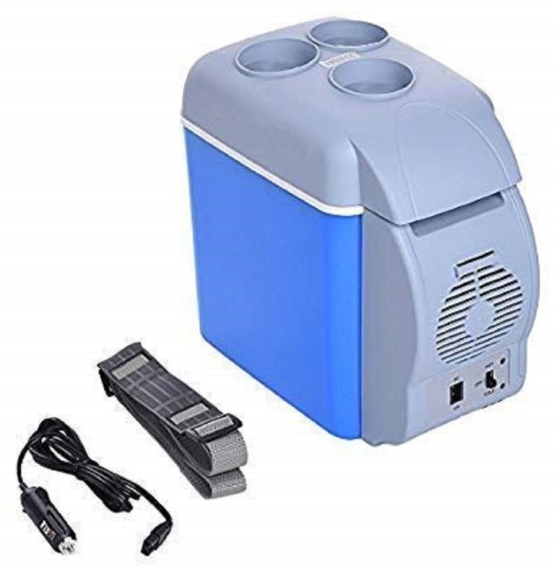 QUALIMATE Portable Fridge Mini Refrigerator Portable Fridge 7.5 L Car Refrigerator(Blue)