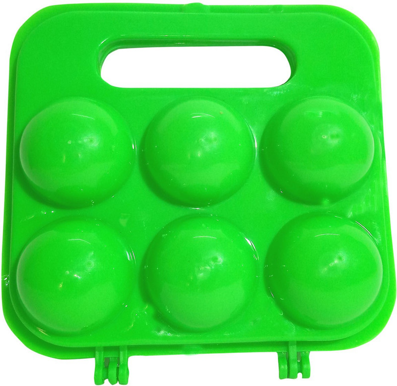 cookwel Portable Plastic Egg Carry Holder Carrier Storage Box For 6 Pcs Egg  - 6 dozen Plastic Egg Container(Green)