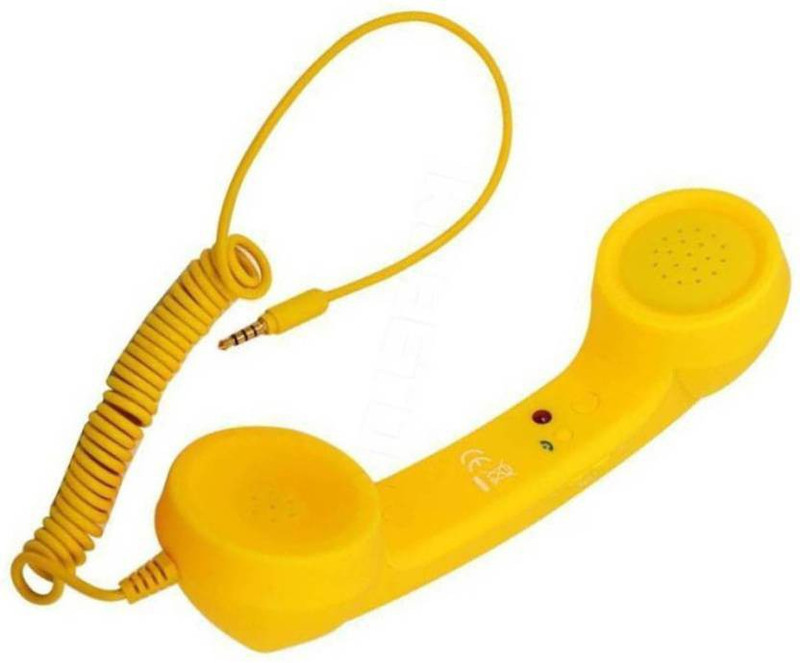 maupin coco phone Wired Headset with Mic(Yellow, Over the Ear)