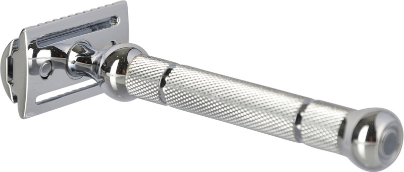 pink woolf Double Edge (DE) Safety Razor - Chrome, Closed Comb, for New & Experienced Shavers. Engineered to Provide a Smooth Shave, Complimentary Derby Blades