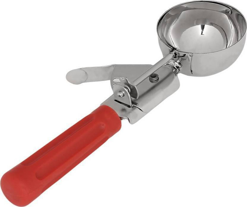 luximal Economical Ice Cream Scooper with Red Handle Stainless Steel Ice-cream Spoon(Pack of 1)