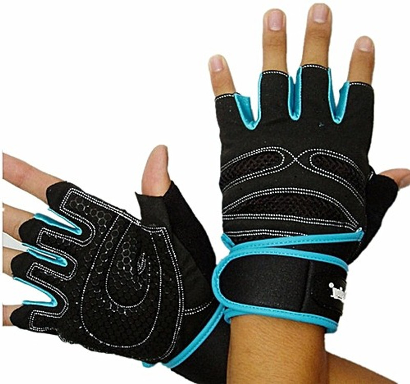 xfinity PROFESSIONAL GYM GLOVES WITH ANTI SLIP GRIP WRIST SUPPORT Gym & Fitness Gloves(Blue)