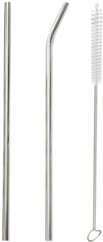 Soulable Crazy Drinking Straw(Silver, Pack of 3)