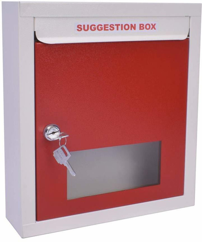 Impulse by Plantex Multipurpose Letter Box//Complaint Box with Lock Table Top, Wall Mount Suggestion Box(Grey)