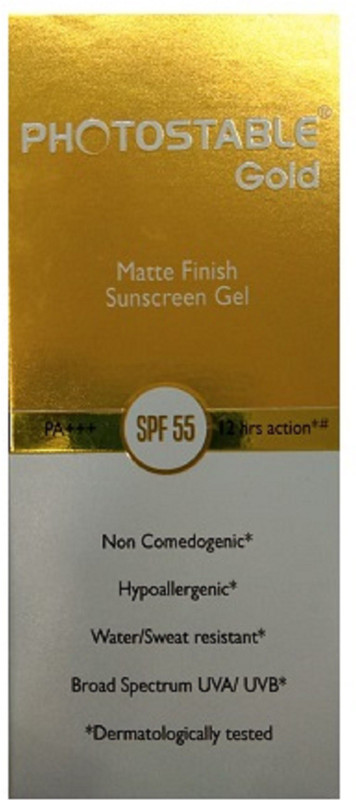Photostable Gold Sunscreen Gel - SPF 55 PA+++(50 g)