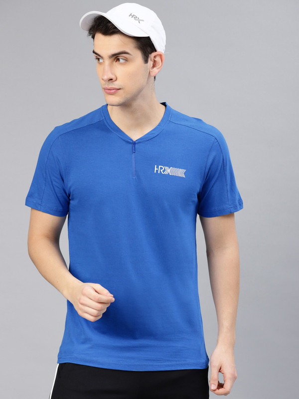 HRX by Hrithik Roshan Solid Men V Neck 