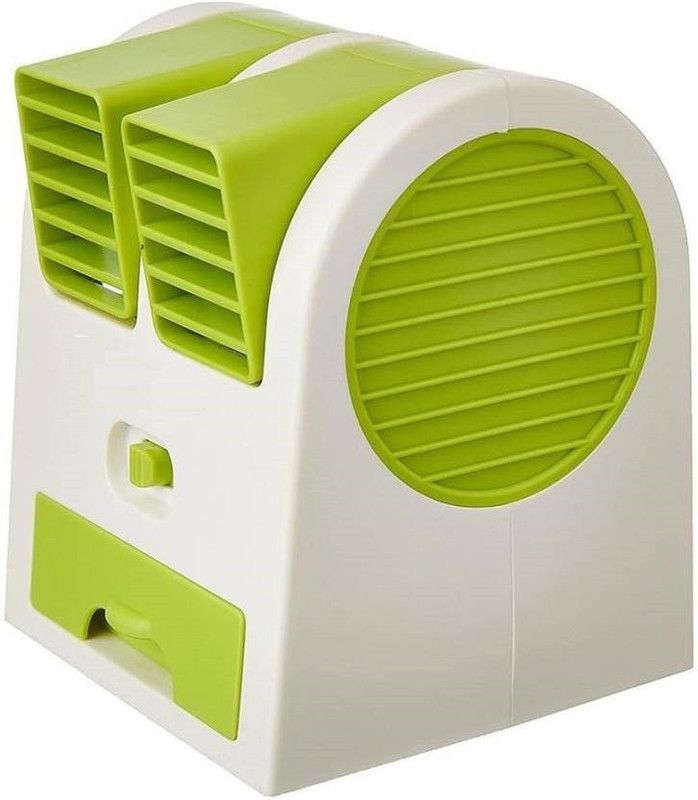 sukki mini portable rechargable Air cooler usb Air Conditioning cooler green USB Fan(White)