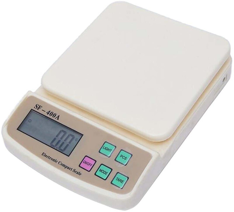 shop93 store Electronic Digital Kitchen Weighing Scale 10 Kgs Weight Measure Spices Vegetable Liquids Weighing Scale(White)