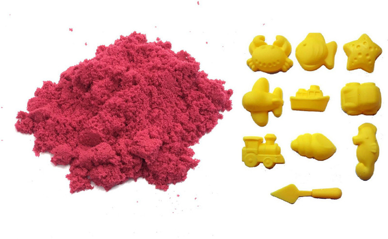 karigari Non Sticky Smooth Magic Sand With 10 Piece Moulds For Boys & Girls