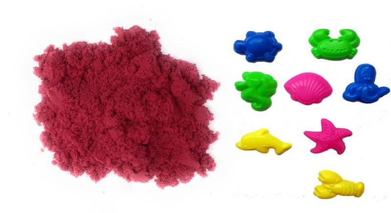 karigari Non Sticky Smooth Magic Sand With 8 Piece Moulds For Boys & Girls
