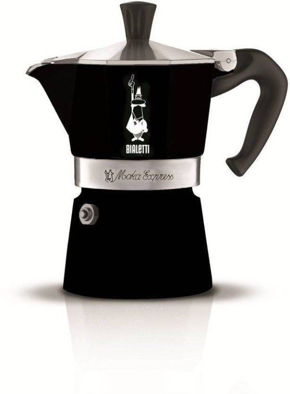 Bialetti Moka Express Stove Top Espresso 6 Cups Coffee Maker(Black)