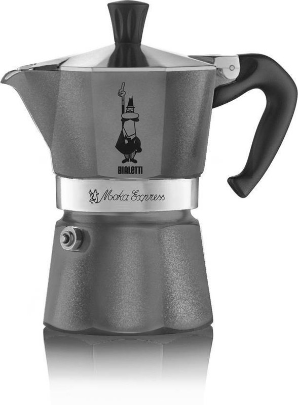 Bialetti Moka Express Diamond 3 Cups Coffee Maker(Grey)