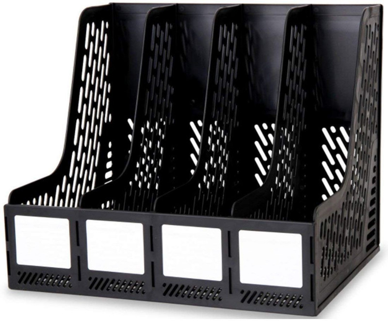 venja 1 Compartments Plastic Letter Holder(Black)
