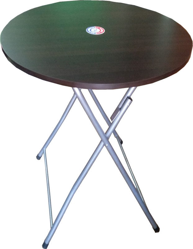 s k modern art Folding Round Dining Table (2.5 X 2.5 Feet) Engineered Wood 2 Seater Dining Table(Finish Color - Brown)