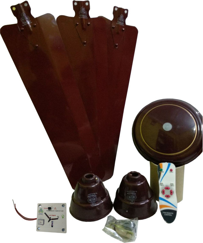 Vyajanam V2 Blac Remote Control Smart Ceiling Fan 3 Blade Ceiling