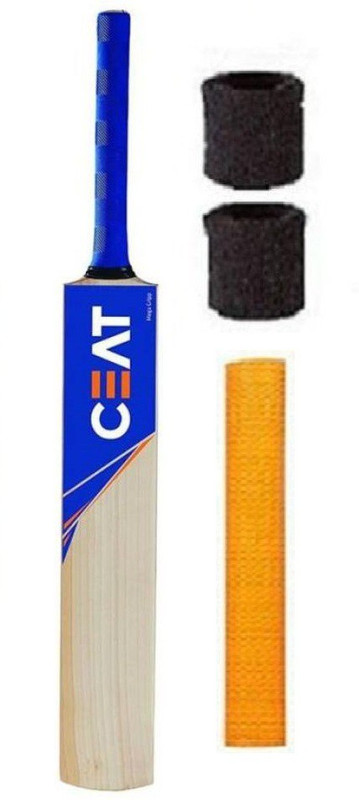CEAT CT S6 POPULAR WILLOW BAT WITH GRIP AND WRIST BAND Cricket Kit