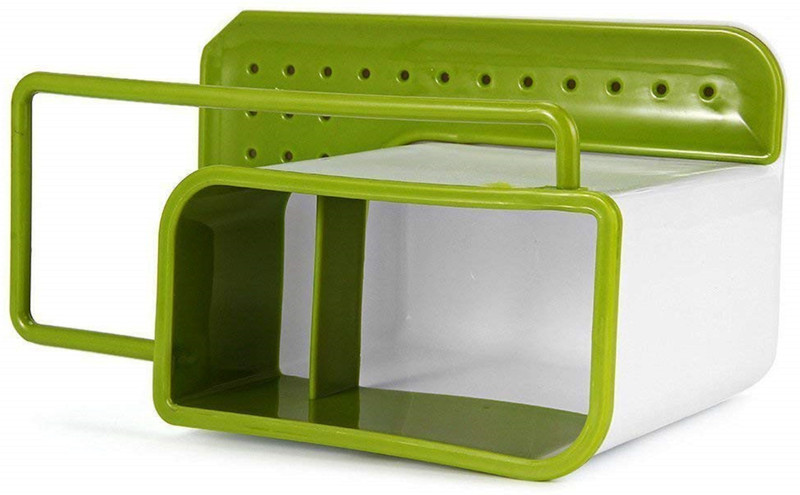 harvic Glove Plastic Racks Organizer Caddy Storage kitchen organizer Sink Plastic Kitchen Rack(Green, White)