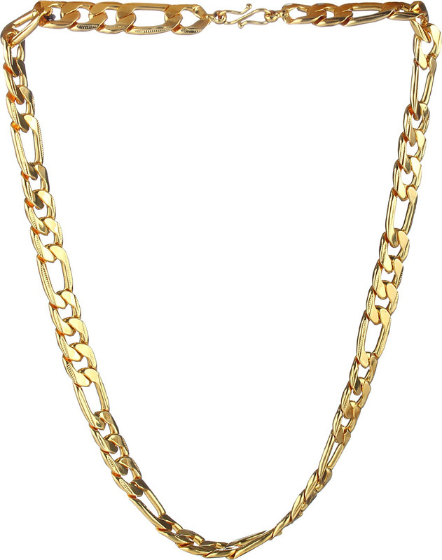 supermarche Gold Plated Chain for Mens & Boys- Heavy Brass Metal- Smooth Finishing-Top Quality Gold-plated Plated Metal Chain
