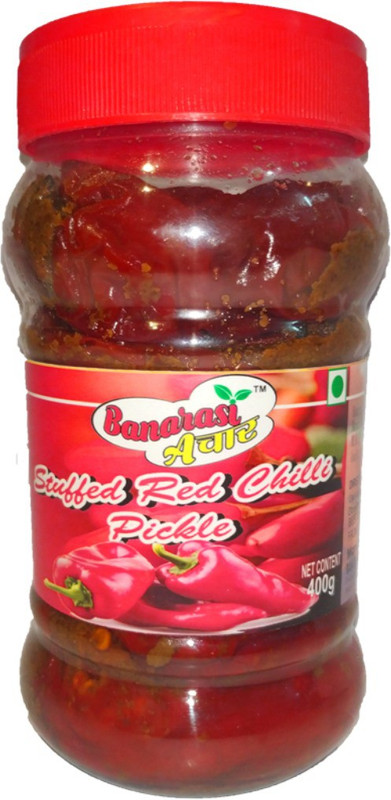 banarasi achar STUFFED RED CHILLIE PICKLE(400g.) Red Chilli Pickle(400 g)