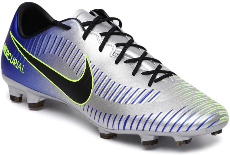 Nike Football Shoes For Men(Silver 
