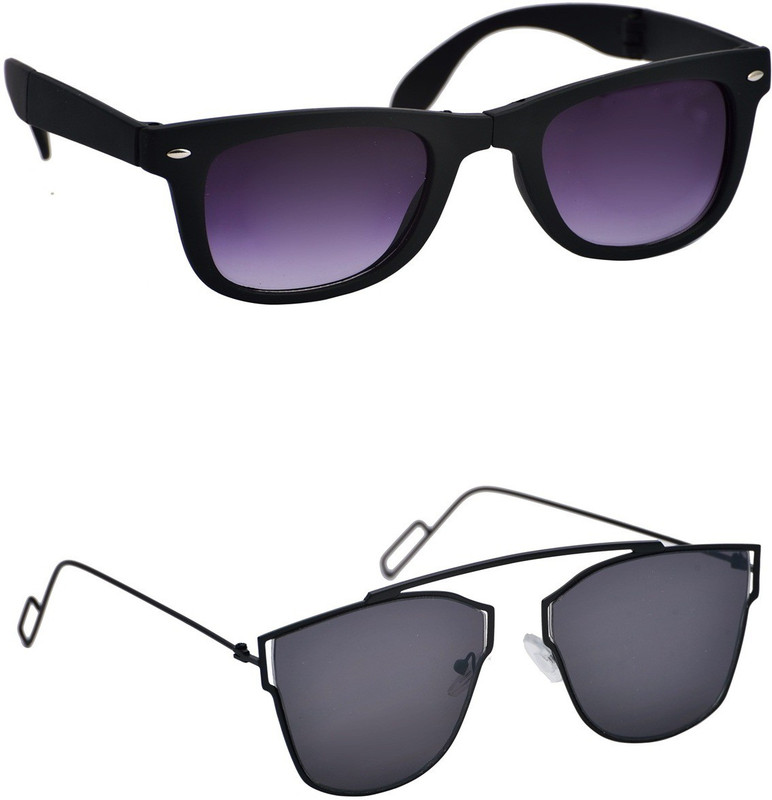 spexra Wayfarer, Cat-eye Sunglasses(Black)