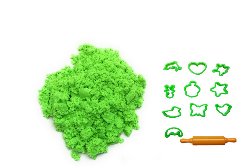 karigari green Non Sticky Smooth Magic Sand and 11 piece moulds