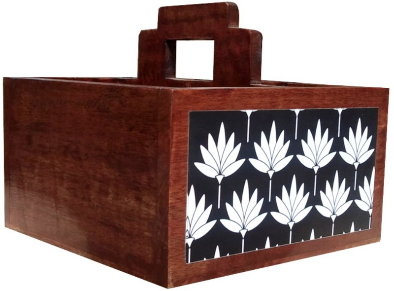 the royal Empty Cutlery Holder Case(Brown  Holds 13 Pieces)