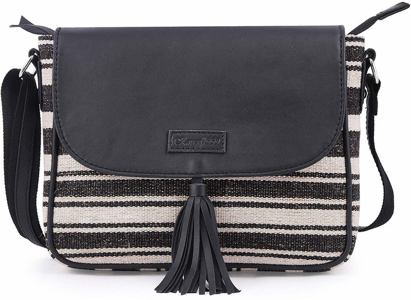 kaveri1999 Women's Trendy Leather/Jute Handbag Multicolor Messenger Bag