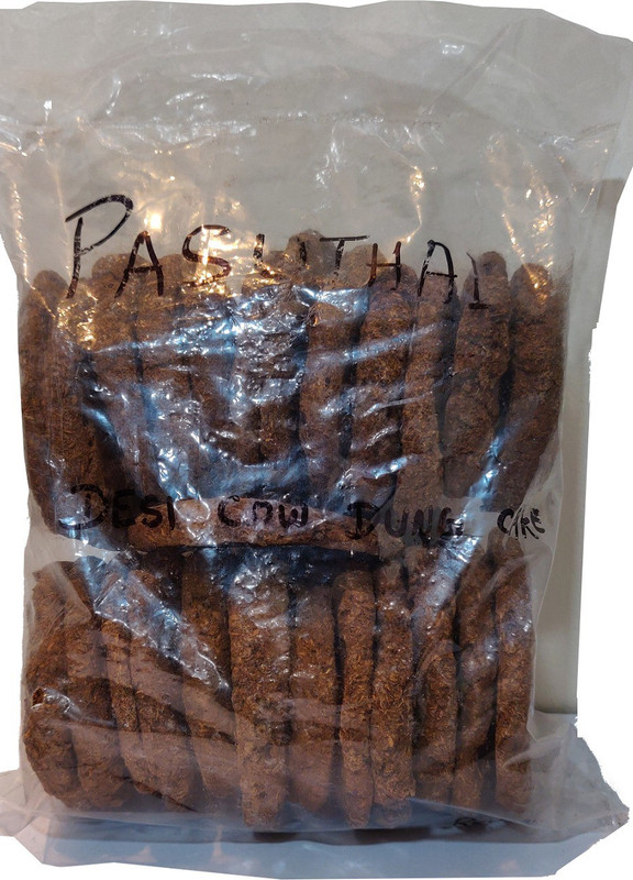 pasuthai Desi Cow Dung Cake Natural Scented for Yajna Yaga 60 Pcs