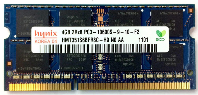 Hynix 1333mhz DDR3 4 GB (Dual Channel) Laptop (hmt351s6bfr8c-h9 Pc3 10600s)