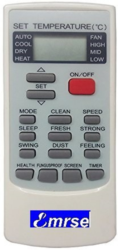 emrse Compatible VOLTAS Split/Window Air Conditioner Remote ( AC 85) Remote Controller(White)