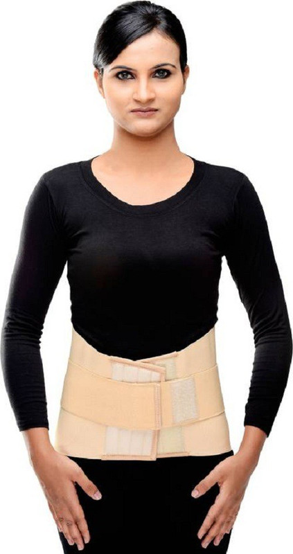 zedoff skin lumbo Belt Lower Back Pain Slip Disc Post care Fracture Injuries Back Support(Beige)