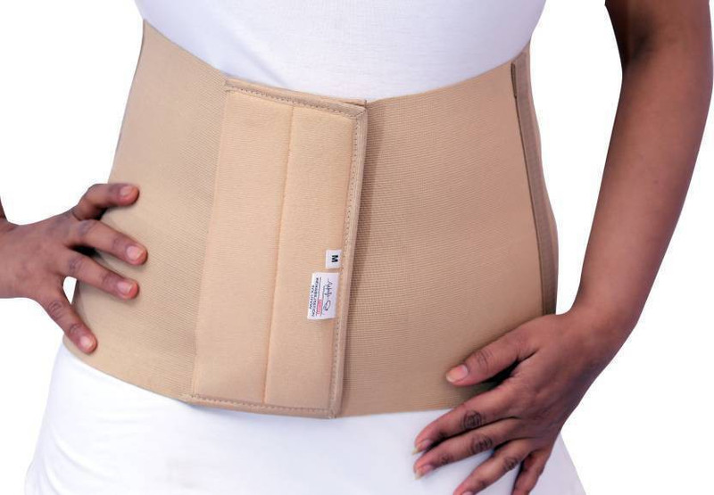 zedoff skin back lumbocare support Belt Slip Disc Fracture Injuries Lumbar Support Back Support(Beige)