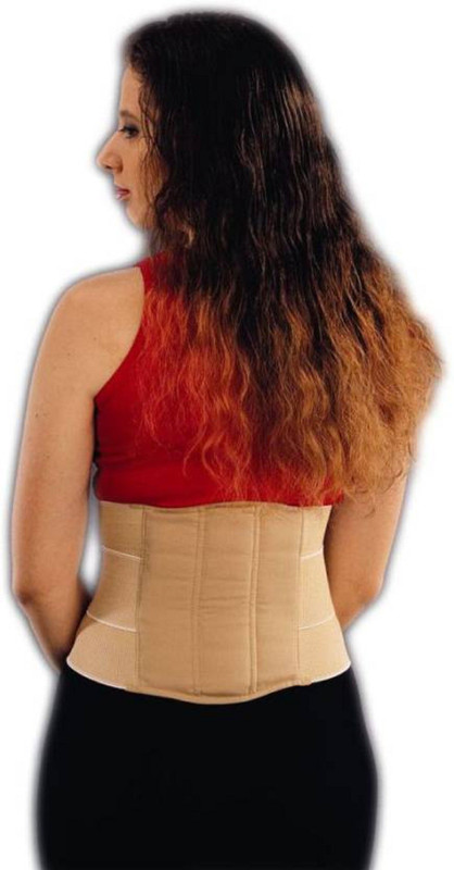 zedoff skin back support unisex pain Belt Slip Disc care Fracture Injuries Lumbar Support Back Support(Beige)