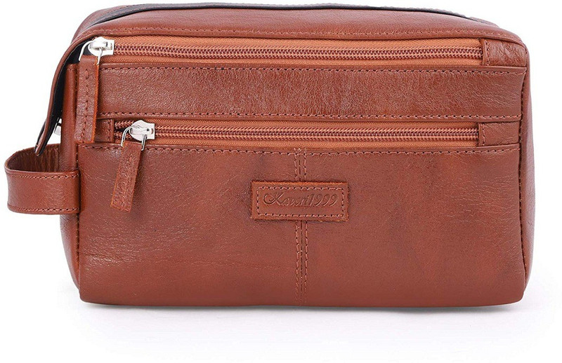 kaveri1999 Genuine Leather Shaving kit Stylish Bags(Brown)