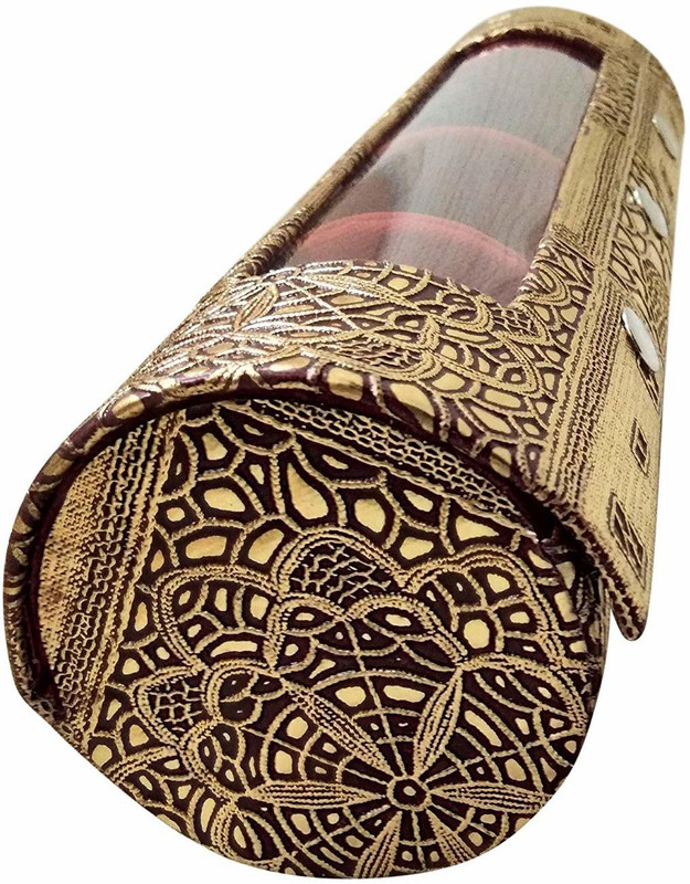 mp craft Mpc Women's Metal Hard Paper Board Bangle Box (Golden) Vanity Box Vanity Box(Golden)