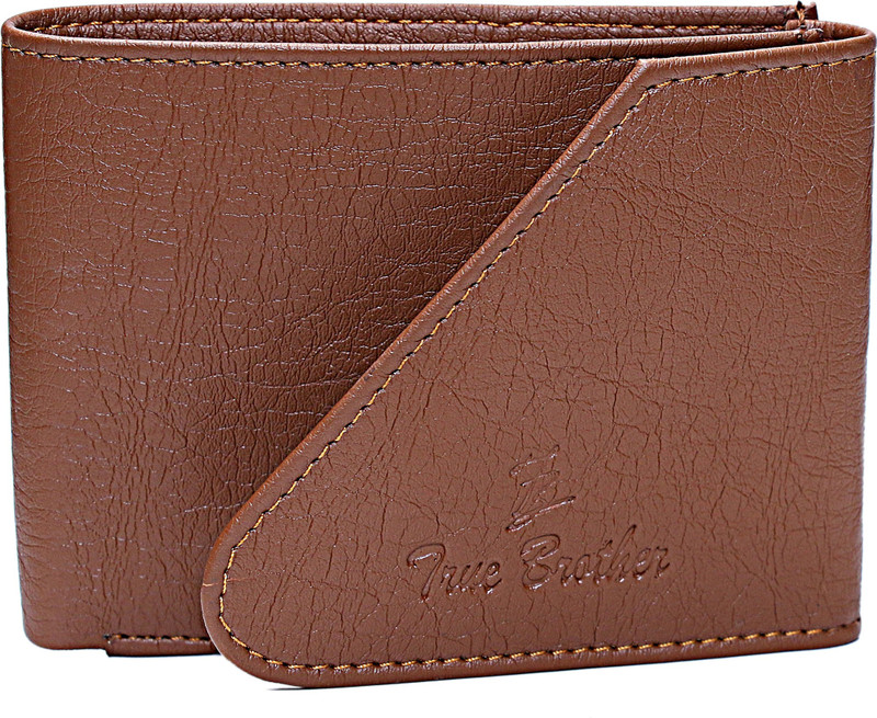 true brother Boys Casual Tan Artificial Leather Wallet(5 Card Slots)
