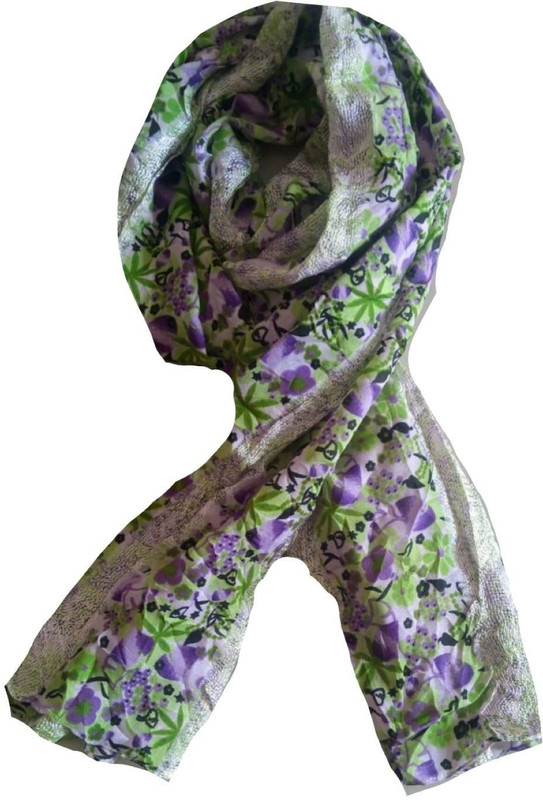 weaves of india Cotton Viscose Blend Floral Print Women Dupatta