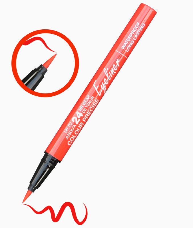 firstzon 24 hr wear color precise red eyeliner sketch pen 1.6 ml(Red)