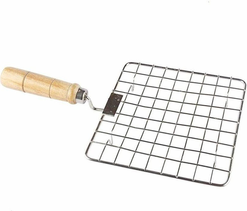 Puno Stainless Steel Square Grills ,Papad Roast Grill With Handle, 17cm, Silver. 1 kg Roaster(Steel)