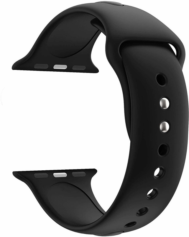 teple Sport Matte Silicon Band Bracelet Apple Watch Strap for 42mm Smart Watch Strap(Black)