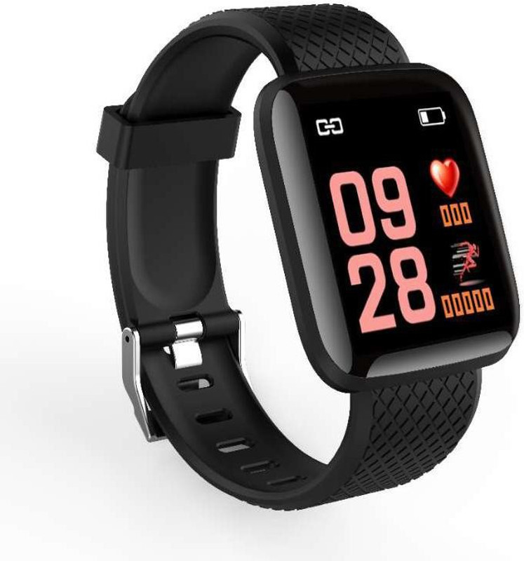 Atina D13 Heart Rate Blood Pressure Monito Smartwatch Black Strap