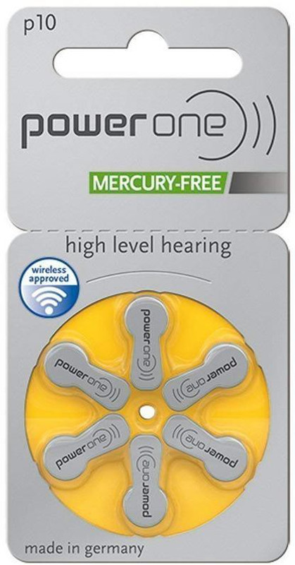 Power one Hearing Aid Battery Size 10 24Nos (6 X 4 Pack) 24 Nos, P10 Stethoscope Case(Yellow)