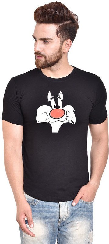 vogue tantra Graphic Print Men Round Neck Black T-Shirt