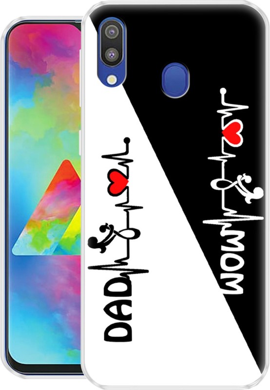 LoudCase Back Cover for Samsung Galaxy M20("MOM & DAD", Grip Case, Silicon)