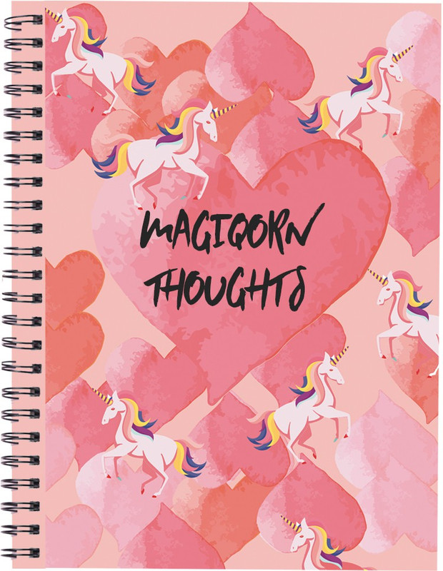 neotericbloom A5 Note Book(Notebook/Diary Magic Uniqorn Notebook Soft Cover, Plain, 80 GSM, 100 Pages, A5 (8.1"X 5.7") Inches (Multi-Colour), Multicolor)