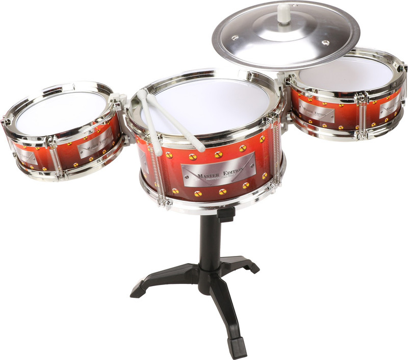 kdsn Mini Jazz Drum Set For Kids Drummer (Multicolor)(Red)